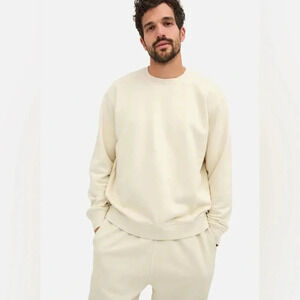 Mate The Label Men's Organic Fleece Crew Neck Sweatshirt‎ Size M/L